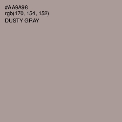 #AA9A98 - Dusty Gray Color Image